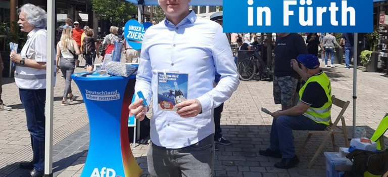 Infostand in Fürth: Viel Zuspruch in der Fußgängerzone!