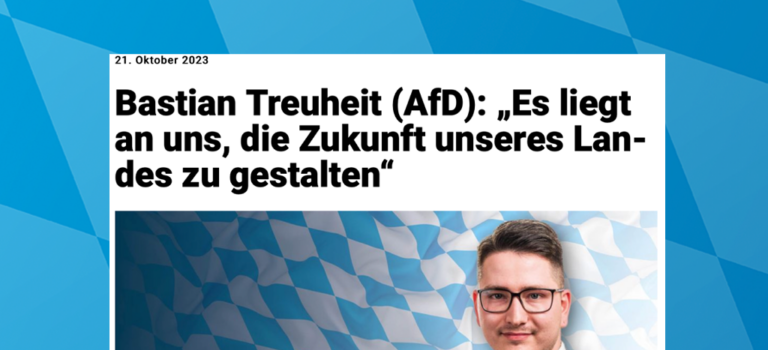 Heimatkurier: Bastian Treuheit (AfD): „Es liegt an uns, die Zukunft unseres Landes zu gestalten“
